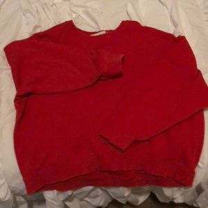 Red Embroidered Sweater